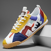 Χαμηλού Κόστους Καθημερινά Sneakers-Ανδρικά αθλητικά sneakers από τεχνητό δέρμα σε μπλε και λευκό χρώμα – ελαφριά και μοντέρνα παπούτσια για ενεργό τρόπο ζωής και υπαίθριες εκδηλώσεις