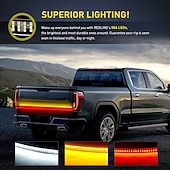 olcso vízálló szalaglámpák-teherautó hátsó ajtó lámpája, teherautó hátsó ajtó rúdja háromsoros LED-szalag piros fékfehér hátrameneti szekvenciális borostyánsárga irányjelzőkkel, villogó fényekkel