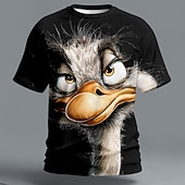  Bărbați Animal Amuzant Tricou Manșon scurt Tricou Tipărire 3D Stil Nautic Cămașă Exagerat Designer Petrecere Concediu Negru Galben Vară Primăvară Îmbrăcăminte S M L XL XXL XXXL