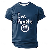  Ανδρικά Αστεία αργκό Μπλουζάκι Κοντομάνικο Κοντομάνικη μπλούζα 3D εκτύπωση Στρογγυλή Ψηλή Λαιμόκοψη Πουκάμισο Μοντέρνα Καθημερινά Καθημερινά Δρόμος Θαλασσί Μαύρο Ρουμπίνι Καλοκαίρι Άνοιξη Ρούχα Τ M L