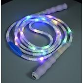  ugrókötél led lámpákkal fitnesz edzőeszközökhöz, gubancolódásmentes kötélugrás puha gyöngyös szegmenssel, prémium állítható ugrókötél gyerekeknek, nőknek, férfiaknak