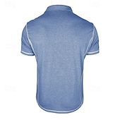 ieftine Polo clasic pentru bărbați-Bărbați Polo Cămașă de golf Casual Afaceri Clasic Manșon scurt Modă Culoare solidă Buzunar Nasturi Vară Primăvară Toate Sezoanele Fit regulat Negru Alb Roșu Vin Bleumarin Kaki Gri Deschis Polo