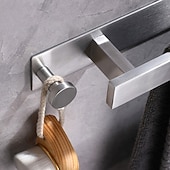 tanie Drążki na ręczniki-Wieszak na ręczniki / Wieszak na szlafrok / Półka łazienkowa Nowy design / Samoprzylepne / Kreatywne Nowoczesny Stal nierdzewna / Stal niskowęglowa / Metal 1 szt. - Łazienka Pojedynczy / 1-wieszak na
