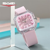 Недорогие Кварцевые часы-Подарок на День Матери SKMEI Мужские кварцевые часы Креативные минималистские модные повседневные светящиеся водонепроницаемые часы с мировым временем Силиконовые гелевые часы