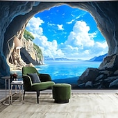 billiga Gobelänger-gobeläng Banderoller Filt Strand 3D Sovrum Vardagsrum Studentboende Tonårsrum Väggveranda Heminredning