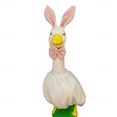 abordables Pâques-Costume d'oie de Pâques pour statue d'oie de 58 cm, tenue de lapin pour décoration de jardin ou de porche, vêtements d'oie amusants pour une fête de printemps