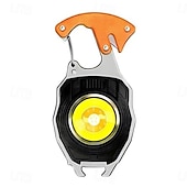 preiswerte Taschenlampen-Multifunktionaler Schlüsselanhänger mit LED-Arbeitsleuchte, Zigarettenanzünder, USB-Ladeanschluss und verstecktem Schraubendreher – ein kompaktes Multifunktionswerkzeug, ideal für Campingausflüge.