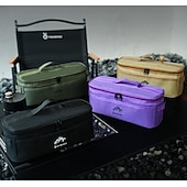  Camping Cookware Storage Bag, Portable Outdoor Kitchen Organizer for Pots, Bowls, Utensils & Cutlery, Multifunction Camping Gear Carry Bag with Protective Padding