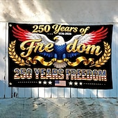 billige 250. jubileum-USAs 250-årsjubileum for frihet, minneflagg, majestetisk ørn med utstrakte vinger, patriotisk banner for 1776-2026, feiring av halvfemsjubileum, 4. juli uavhengighet