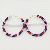  250-jähriges Jubiläum USA Ohrringe Cosplay Erwachsene Damen Unabhängigkeitstag / 4. Juli 4. Juli Party Leistung Verkleiden