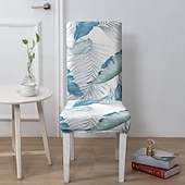 economico Fodera per sedia da pranzo-Coprisedile e coprisedile per sedia da pranzo e sgabello resistenti all'acqua, coprisedili in poliestere con stampa geometrica, elasticizzati e lavabili, per cucina, sala da pranzo e casa