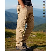 זול תחתונים-בגדי ריקוד גברים מכנסי קרב מכנסי קרגו מכנסיים לטיולי הליכה אביב סתיו חיצוני רגיל עמיד למים עמיד מכנסיים כיס צהוב צבא שחור כותנה מחנאות וטיולים ציד ריצה S M L XL XXL