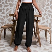 economico Pantaloni da jogging-Per donna Joggers Pantaloni Pantaloni casual Vacanza Moda Casual Lunghezza intera Vita Alta Semplice Coulisse Tasca Elastico in vita Comodità Leggero Morbido Inelastico All'aperto Streetwear Ferie