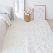 economico Tappeti-tappeto per camera da letto in stile nordico, tappeto morbido e decorativo per soggiorno, tavolino da caffè, comodino e arredamento per cameretta delle ragazze
