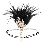 economico Accessori e altro-Vintage Fascia Flapper Il grande Gatsby Foglia Costume Per donna Carnevale San Valentino Mascherata Balli di fine anno Carnevale Club Adulti Copricapo Primavera