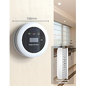 abordables electrodomésticos-detector combinado de monóxido de carbono &amp;gas 2 en 1 gas natural &amp;Alarma de CO con temperatura &amp;Humedad para alarma de seguridad del hogar
