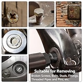 levne sada vrtáků-10dílná sada vytahovačů závitů pro vysoké zatížení – snadno odstraňují poškozené, stržené nebo zlomené šrouby, šestihranné šrouby &amp;spojovací prvky, vysoce pevná konstrukce pro dlouhou životnost