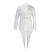  Renaissance Steampunk Coat Jacket Tailcoat Long Sleeves Prince Elf Nobleman Fancy Dress Men's Royal Steampunk Event / Party Masquerade Adults' Coat