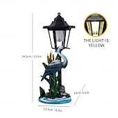 baratos Luzes de paisagem-1 flamingo solar à prova d'água para uso externo &amp;Luminária de resina em forma de guindaste, decoração para jardim, quintal, gramado e caminho, estátua de animal solar para iluminação paisagística,