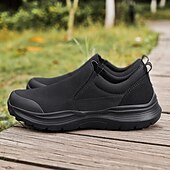 voordelige Slip-On Casual Schoenen-Grijze instapschoenen voor heren, lichtgewicht en ademend gebreid bovenwerk, comfortabele zool met demping, moderne casual stijl voor dagelijks gebruik en reizen.