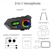 abordables Accessoires pour motos et VTT-Nouveaux écouteurs Bluetooth Y30A pour casque de moto, longue portée, pour écouter de la musique et passer des appels.