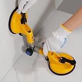 levne Nábytek-bezešvý švový upevňovač s nastavitelnými vakuovými přísavkami 90-270 stupňů pro vyrovnání spojů švů, profesionální nástroj pro instalaci pevných desek na žulu, kámen, mramor, desky, oranžová