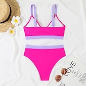 お買い得  サーフィンタンクiniとビキニ-女性用 標準 サーフィン用タンキニ＆ビキニ 水着 2個 カラーブロッキング オープンバック UVプロテクション 弾性ある ノースリーブ スイムウェア サーフィン 潜水 水泳 夏