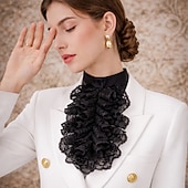 baratos Acessórios e mais-Vintage Rococó Vitoriano Colar destacável Princesa Senhora Renda Fantasia Mulheres Carnaval dia das Bruxas feira renascentista Adulto Mais Acessórios Todas as Estações