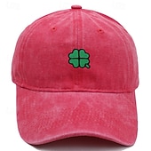 economico Cappellino da baseball da uomo-Unisex Cappellino da Baseball Blu chiaro Esercito verde Cotone Ricamato Protezione UV Clover Casual Quotidiano Casual Festa di San Patrizio Casuale Quotidiano San Patrizio Tinta unica Quadrifoglio