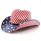  250. rocznica USA Retro / vintage Dziki Zachód Kowbojski kapelusz kowbojka Kowboj West Cowboy Strój na bal maskowy Dla obu płci Bal maskowy 4 lipca Impreza Dzień Niepodległości Dla dorosłych Kapelusz