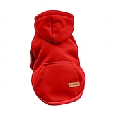  Maglioni per cani di piccola taglia, maglione caldo autunnale per cani da ragazzo, pile con tasca per cuccioli di taglia media per cani di piccola taglia, felpa invernale con cappuccio per animali domestici