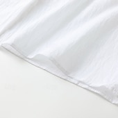 cheap Dresses-Women's Mini Dress Cotton Linen Dresses Shirt Dress Modern Outdoor Vacation Going out Regular Fit Plain Half Sleeve Shirt Collar Black White Light Blue Summer Spring