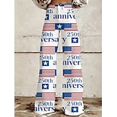  250-jähriges Jubiläum USA Retro Vintage 1970er Hose Hose mit weitem Bein Hippie Disco Hohe Taille Kostüm Damen Maskerade 4. Juli Unabhängigkeitstag Erwachsene Hose