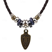 voordelige Kettingen en hangers-1 stuk Hangertjes ketting Ketting For Dames Dagelijks Straat Leder Legering Lapwerk Kruis Hart