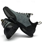 economico Sneakers Casual-scarpe da ginnastica sportive grigie da uomo, tomaia in mesh traspirante, suola ammortizzante, stile sportivo moderno, adatte per camminare, viaggiare e abbigliamento casual