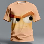 baratos Camisetas 3D-Homens Piadas Camiseta Manga Curta Camiseta Impressão 3D Gola Redonda Camisa Exagerado Designer Diário Bandagem Festa Azul Vermelho Roxo Verão Primavera Todas as Estações Roupa S M L XL XXL XXXL