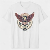  Patriotisch T-Shirt Grafisches T-Stück USA Retro Vintage Patriotisch T-Shirt Ärmel 1776–2026 für Unisex Erwachsene 3D-Druck  für Unabhängigkeitstag / 4. Juli 4. Juli