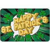 preiswerte Fußmatten-Fußmatte zum St. Patrick's Day, dekorative irische Feiertags-Eingangsmatte mit Kleeblättern und keltischen Mustern für festliche Heim- und Türdekoration