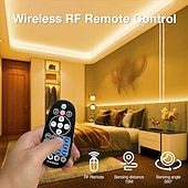 olcso Plug Strip Lights-COB LED intelligens szalagfények, időzítő zeneszinkronizáció, RF távirányítóval és alkalmazással szabályozható, fényes, 16,4-65 láb (3000-6500k), COB LED fényszalag hálószobába, nappaliba,