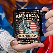 Недорогие Кружки и чашки-Патриотическая кружка к 250-летию Соединенных Штатов, керамическая кофейная кружка к полувековому юбилею, 1776-2026 Америка 250, подарок на День независимости 4 июля для мужчин и женщин, для