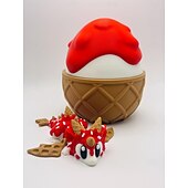 voordelige Pasen-3D-geprint drakenei voor Pasen met verwijderbaar, mysterieus, beweegbaar kristallen fidget-speeltje voor volwassenen, decoratie voor thuis of op kantoor, bureau-speeltje, 3D-geprinte dieren