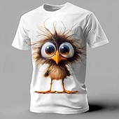  Per uomo Animale Uccello Divertente Maglietta Manica Corta maglietta Stampa 3D Girocollo Camicia Esagerato Designer Feste Ferie Bianco Viola Verde Estate Primavera Abbigliamento S M L XL XXL XXXL