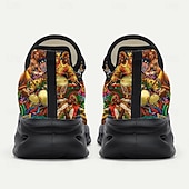 economico Scarpe da uomo-sneakers colorate da uomo per il carnevale: in similpelle con motivi audaci, perfette per il carnevale, gli eventi del carnevale e le celebrazioni festive