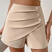 economico Pantaloncini corti-Per donna Shorts Pantaloncini Estivi Shorts da Spiaggia Vacanza Moda Casual Quotidiano Corto Misura del girovita medio Tinta unica Cerniera Elastico in vita Fibbia Comodità Asciugatura Rapida Morbido
