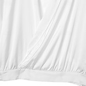 voordelige Satijnen overhemden voor heren-Voor heren Overhemd Zijdeachtig Satijnen overhemd Normaal shirt Galashirt Effen Formeel Bruiloft Zwart Wit Lange mouw Sjaalkraag Alle seizoenen Kleding