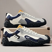 economico Sneakers Casual-scarpe da ginnastica sportive bianche e blu da uomo, pannelli in rete traspirante, suola ammortizzata, stile sportivo casual per camminare e viaggiare