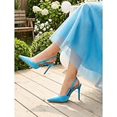 abordables Invitado a la boda-Zapatos de tacón alto con punta puntiaguda verde para mujer, elegantes zapatos de vestir para invitados de boda en ceremonias al aire libre.