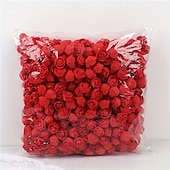 cheap Gifts-500 Artificial Rose Heads Valentine's Day Decorative Rose Bear Accessories Wedding Decorations