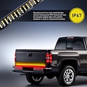 olcso vízálló szalaglámpák-teherautó hátsó ajtó lámpája, teherautó hátsó ajtó rúdja háromsoros LED-szalag piros fékfehér hátrameneti szekvenciális borostyánsárga irányjelzőkkel, villogó fényekkel