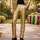 Χαμηλού Κόστους Κάτω-Ντίσκο Δεκαετία '80 Παντελόνια Ντίσκο Πούλιες Φανταχτερή Φόρεμα Ανδρικά Αποκριάτικη Στολή Μασκάρεμα Κλαμπ Πάρτι Επίδοση Ενηλίκων Παντελόνια Όλες οι εποχές